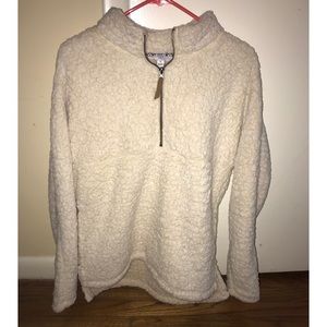 Super soft cream colored Sherpa pullover